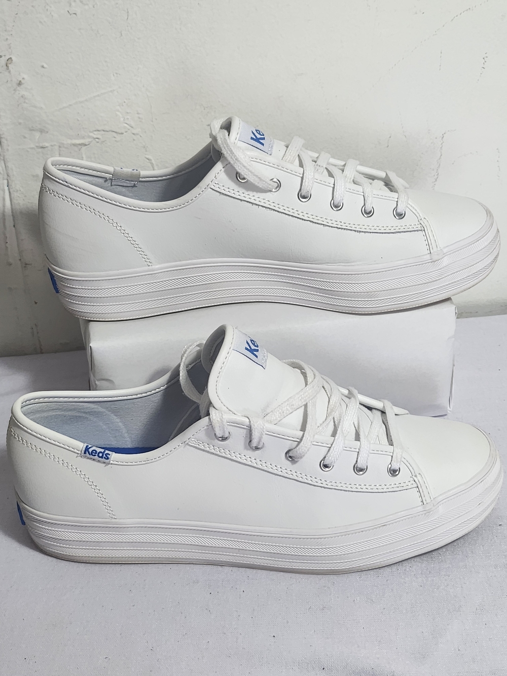 Keds White Low-Top Platform Sneakers Size 9
